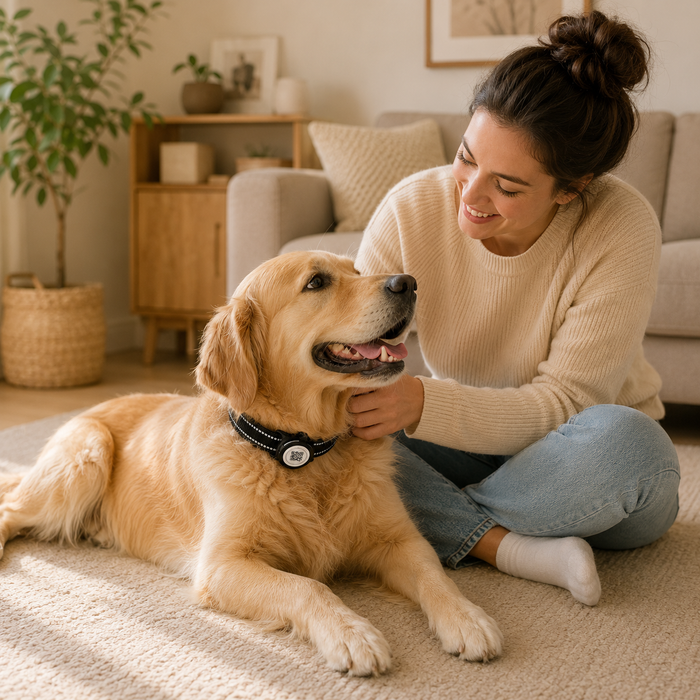 Collier Connecté QR Code Canovia™ — Retrouvez Toujours Votre Chien